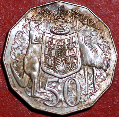1971年 オーストラリア 50セント硬貨 1971年 オーストラリア 50セント硬貨 1971年 王立オーストラリア造幣局