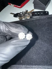 Vvsd Moissanite 925 Sterling Silver cluster flower stud earrings.