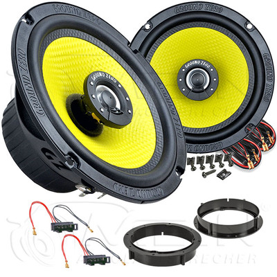 GROUND ZERO LAUTSPRECHER für SKODA CITIGO ab 2011 Heck Tür 2-Wege 130W 165 #A5RB