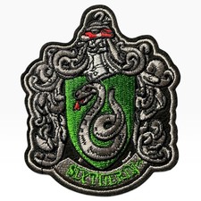 Harry Potter Slytherin Crest Hogwarts Embroidered Iron-On Patch Wizarding World