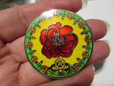Geocaching Event 11-11-11 Multi Event Geocoin Remembrance Poppy Flower Coin