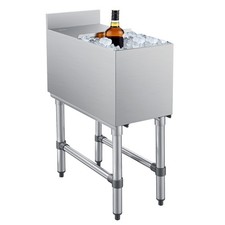 VEVOR 39.6 Qt Commercial Ice Bin 12 x 24 in Underbar Ice Bin with Sliding Lid