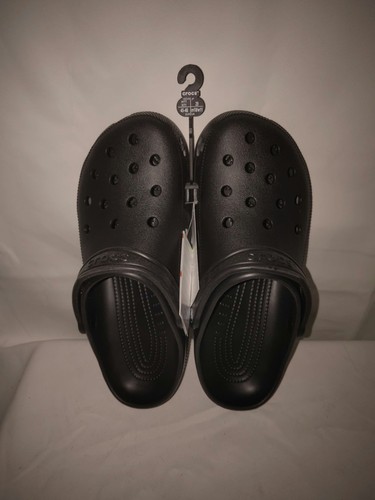 Crocs Classic Black Mens Size 11 New 10001-001