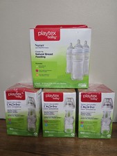 3 X Playtex Baby Drop-Ins Liners 300 Total Nurser Bottles 4 Oz  Bottles 8oz NEW