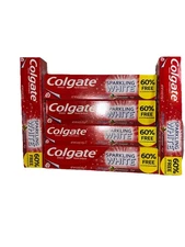 7 Colgate Sparkling White CinnaMint Gel Toothpaste 4.0 oz (7) Boxes