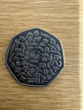 A 2011 UK 50 pence coin featuring WWF wildlife designs Excellent Condition