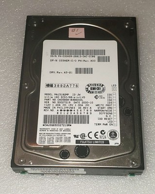 Fujitsu MAJ3182MP 18.2GB 10K 68-PIN Ultra-160 SCSI 3.5'' Hard Drive ** TESTED **