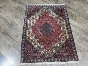 Geometric Turkish Vintage Rug,Turkish HandMade Anatolian Tribal Rug 2.6x3.6 Ft