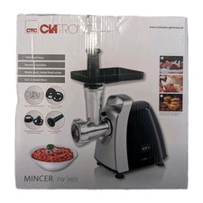 Clatronic FW 3803 Fleischwolf Silber Schwarz Fleischzerkleinerer Wurstmaschine