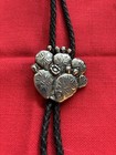 James Avery Retired Silver/Black Leather Cactus Rodeo Bolo 37.8 Free Delivery — photo 1