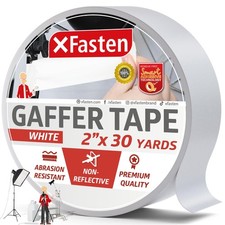 XFasten White Gaffers Tape 2 Inch x 30 Yards Residue-Free White Gaffer Tape 2...