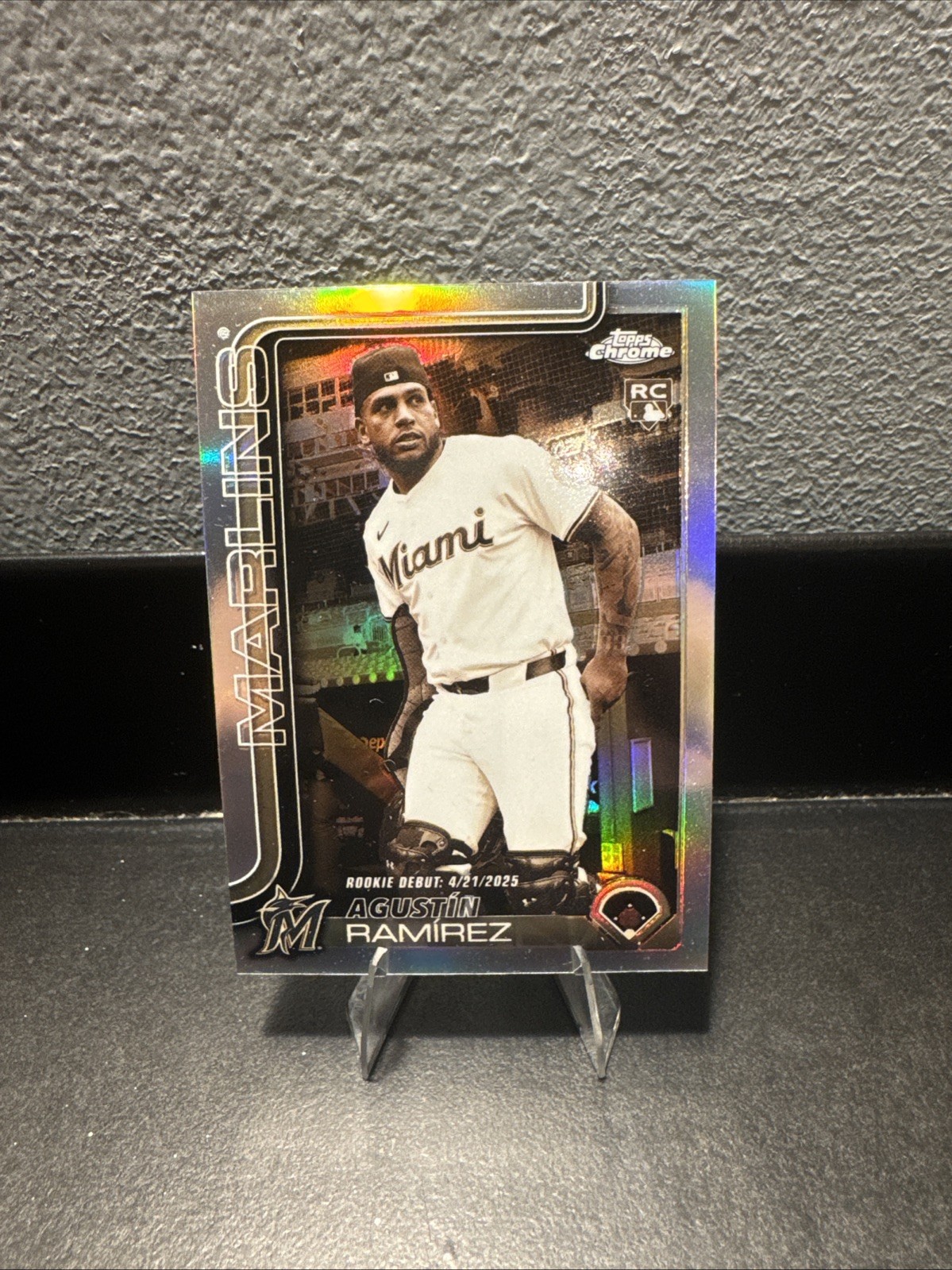 2025 Topps Chrome Update Agustin Ramirez RC Debut Sepia Refractor USC38