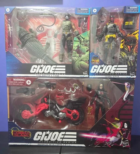 Hasbro G.I.Joe Classified Baroness C.O.I.L, Croc Master, Python Patrol Viper MIB