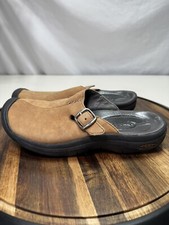KEEN Clog Womens Size 6.5 Winslow Tan Leather Walking Slip On Shoes Mules Rubber