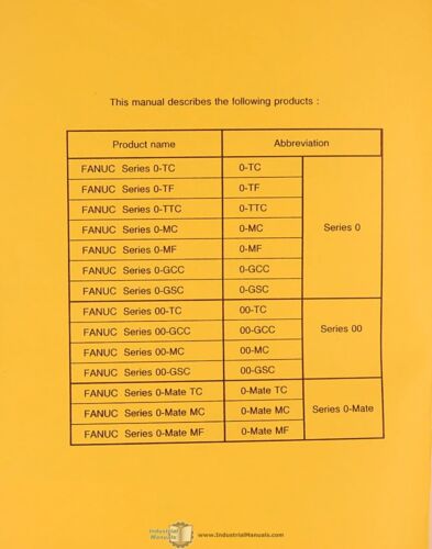 Fanuc Serie 0, 00, 0-Mate, Wartung B-61395E/03 Handbuch 1988 - Bild 2 von 4