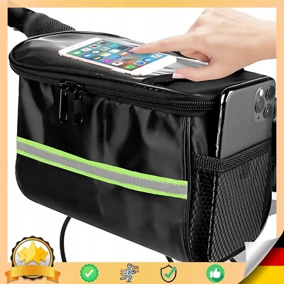 Fahrradtasche Fahrradlenkertasche Lenkertasche 3,5 L Schwarz 23,5x19x10 Retoo