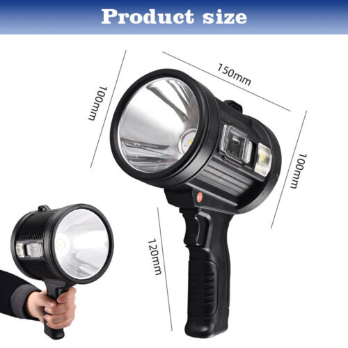 Faretto Solare LED Torcia Ricaricabile Super Luminosa Torcia Portatile da Esterno - Foto 4 di 12