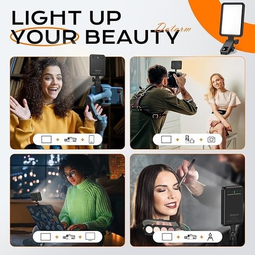 Datarm Rechargeable Soft Selfie Light for Phone, Camera, Laptop 3000mAh Portable - Picture 3 of 3