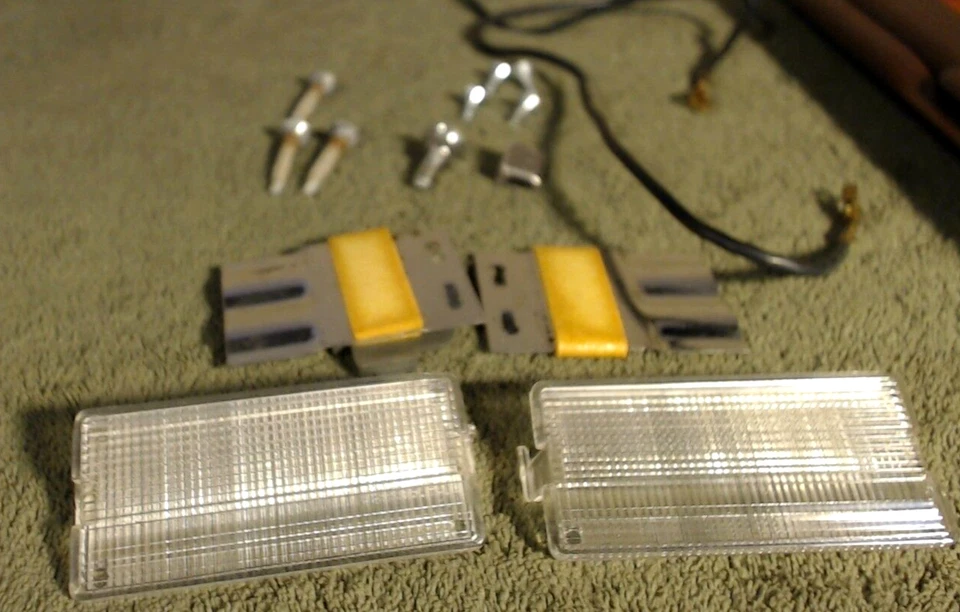 1983 Ford Country Squire Drivers para-sol marrom esquerdo espelho parafusos lente etc... - Imagem 2 de 4