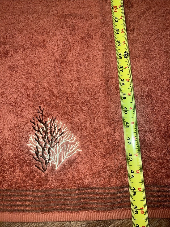 Kassa Fina Brown Clay Embroided Tree Set Of 2 Bath 2 finger - Image 2 of 4