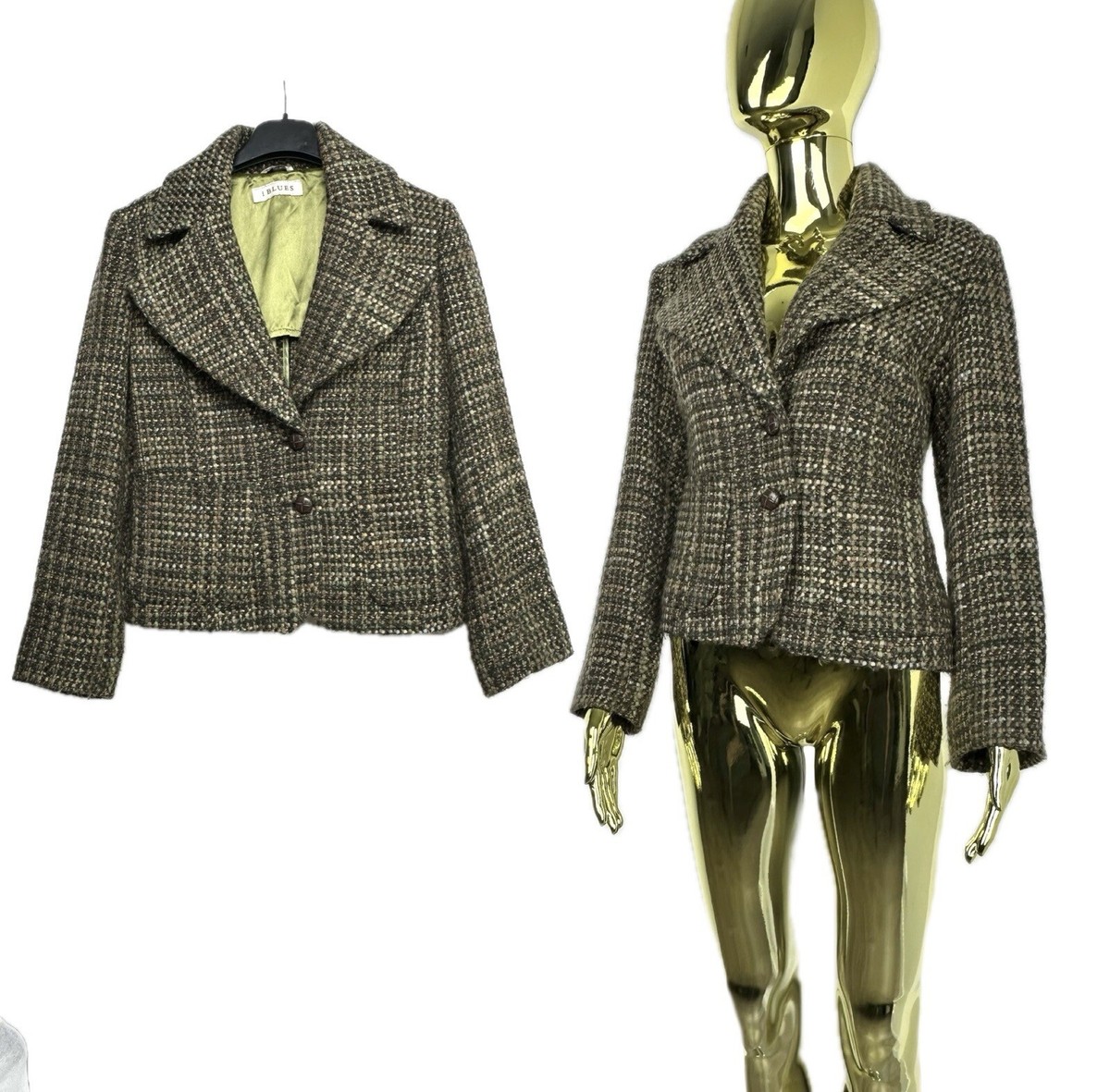 I Blues by Max Mara Tweed Jacket Blazer Size 4 US / 8 UK | eBay