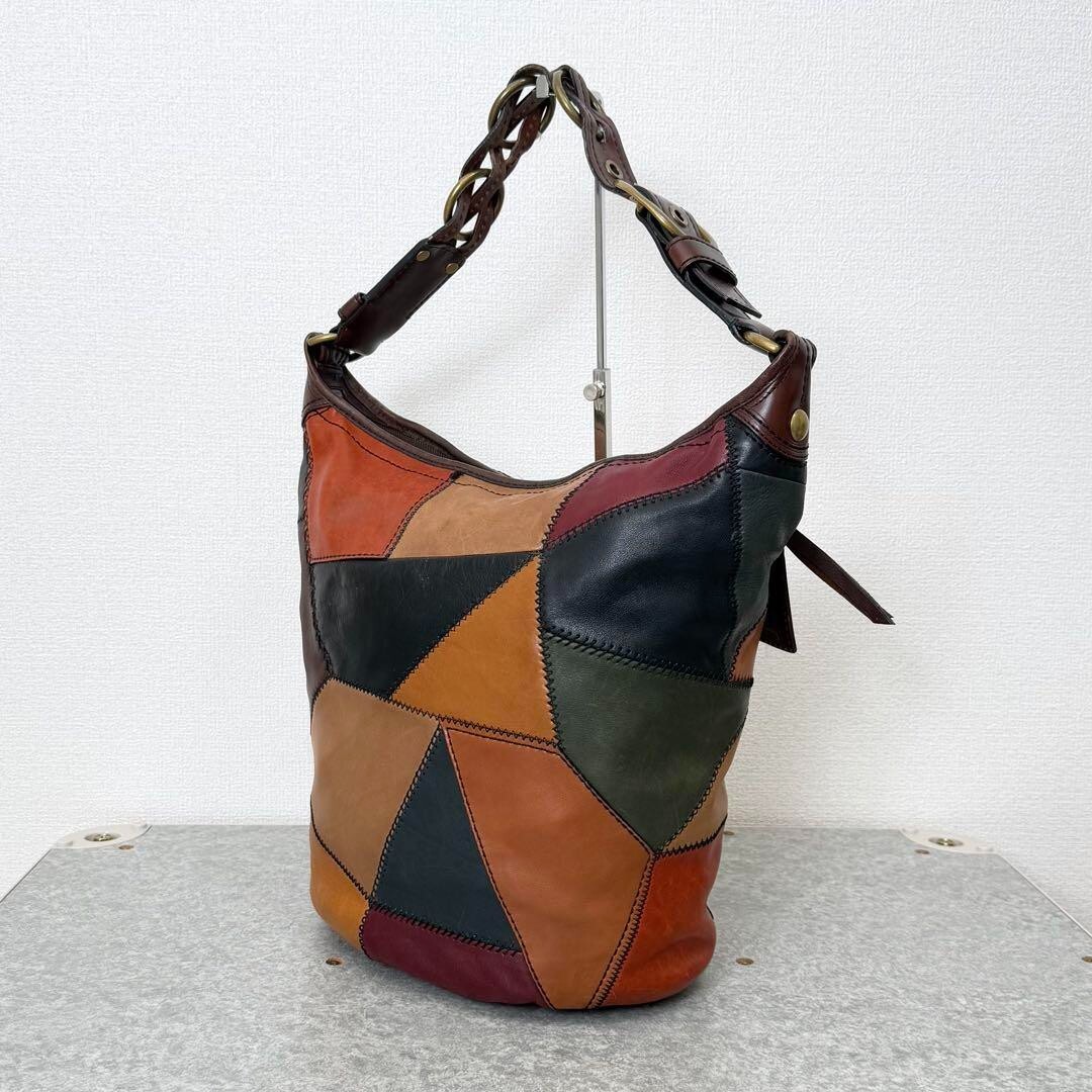 バッグ Coach Patchwork Bleecker Duffel Bag RARE NICE COACH LTD ED BLEECKER CROSSBODY DUFFLE LEATHER