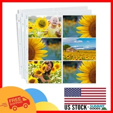 Clear Plastic Photo Page Protectors - 50 Pack for 600 Photos in 12x12 Binders
