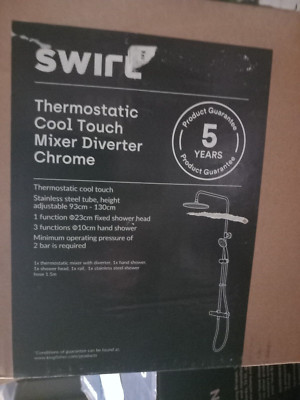 SWIRL COOLTOUCH HP HECKEINSPEISUNG AUFPUTZ CHROM THERMOSTAT MISCHER DUSCHE
