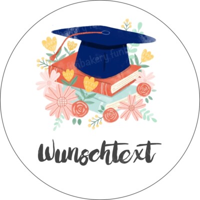 Abschluss eßbar Tortenaufleger Party Deko personalisiert Geschenk Graduation Abi