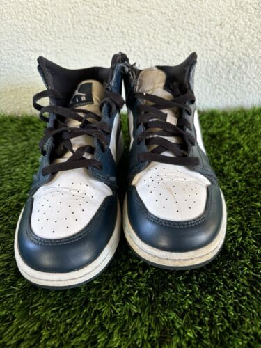 Nike Air Jordan 1 Mid GS Armory Navy 554725-411 Size 6.5Y DAMAGED PLEASE READ - Picture 5 of 15