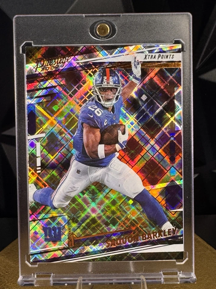 Saquon Barkley RARE DIAMOND FOIL REFRACTOR INVESTMENT CARD SP PANINI GIANTS MINT - Image 2 of 4