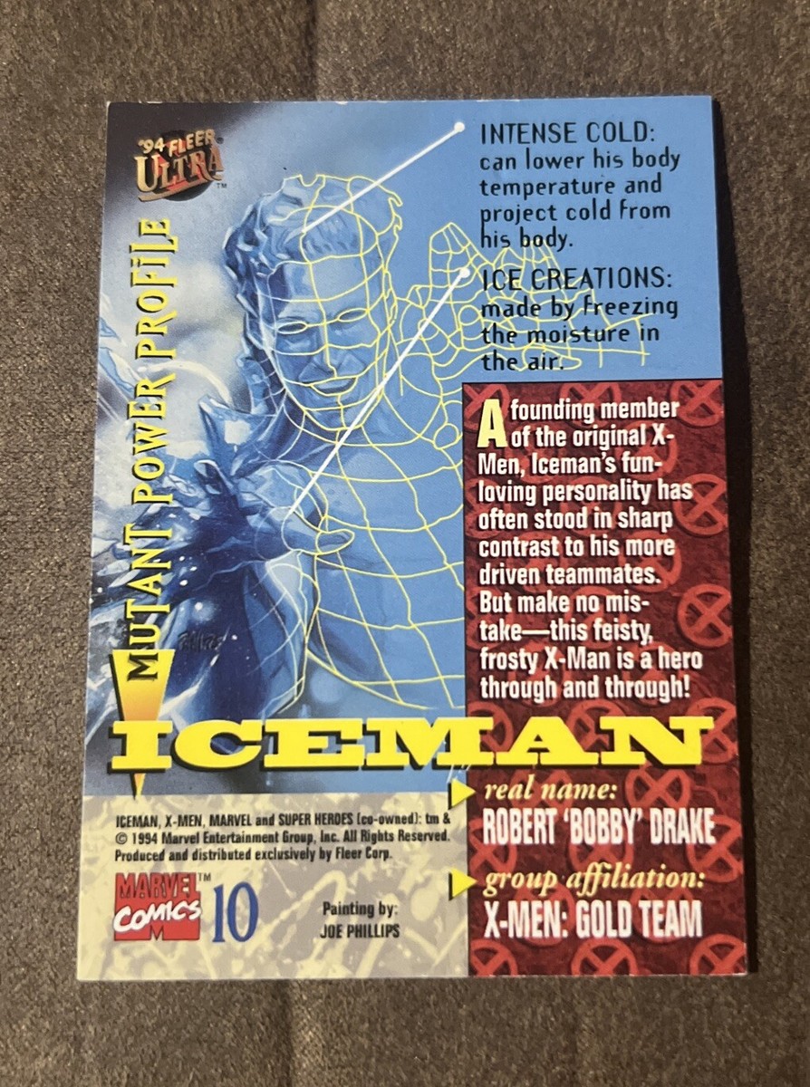 Iceman Super Heroes 94 Fleer Ultra Marvel Card # 10 | eBay