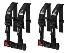 4 Point Harness Black 3” Dragonfire Set 2 Polaris RZR RANGER GENERAL XP 900 1000