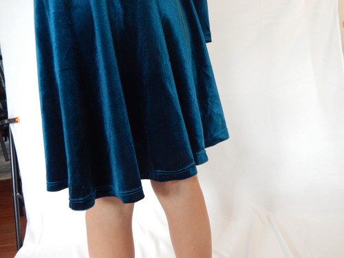 Girls Ruffle Sparkle Shimmer Velvet Holiday Xmas Green Dress Full Skirt 4 - 7 - Picture 5 of 11