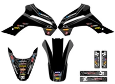 2021-2022 KLX 140 R RL MAYHEM Black Senge Graphics Kit Compatible with Kawasaki