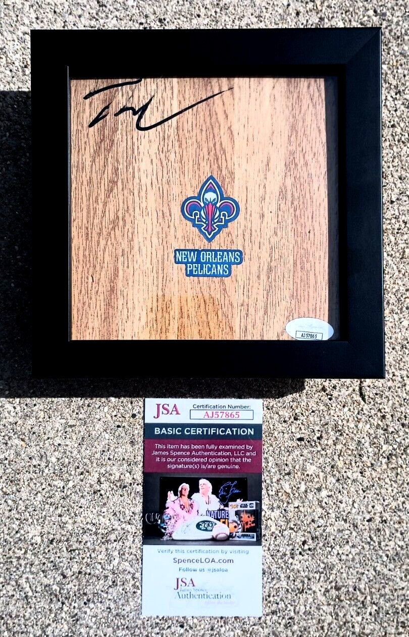 TREY MURPHY III Pelicans SIGNED & FRAMED Floor JSA COA NEW ORLEANS B 