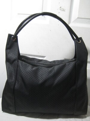 バッグ GUCCI One shoulderbag GG hobo black GUCCI GG Monogram Logo Black Nylon Shoulder Hobo Bag | eBay
