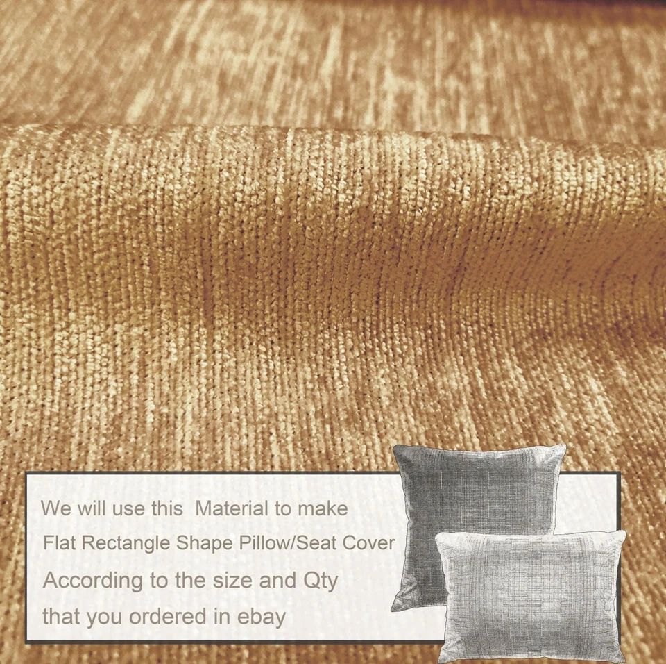 Wn15 Caqui Tostado Chenilla Sofá Asiento Patio Banco Caja Cojín Refuerzo Cubierta/Corredor Foto 4 de 4