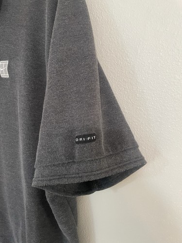 Nike Men’s Vintage Tennis XL Polo Dark Gray Dri Fit Shirt RN#56323 - Picture 7 of 10