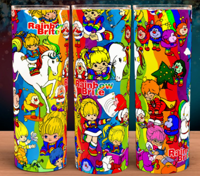 Rainbow Brite Collage Retro 80 90 Coffee  Cup Mug Tumbler