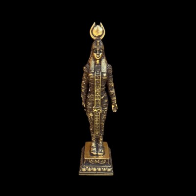 Statue of ISIS in the form of a mummy, golden leaf, handmade by me