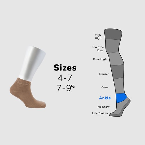 Cosyfeel® Women Loose Diabetic Ankle Socks 4-Pack Bamboo Material Seamless Toe - Picture 202 of 231