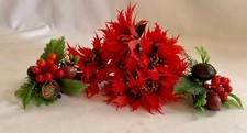 Lot of 8 VTG MCM Plastic Christmas Floral Flower Holly Pick Stems Japan