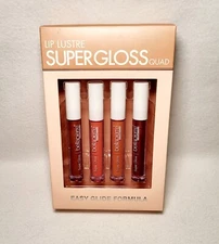 NEW Bellapierre Cosmetics Lip Luster SUPERGLOSS Quad Easy Glide Non-Sticky 4-pk