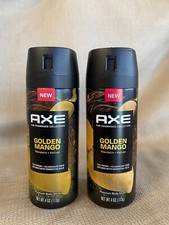  2 Axe Fine Fragrance Body Spray Golden Mango, Mandarin  Vetiver 4 oz - NEW
