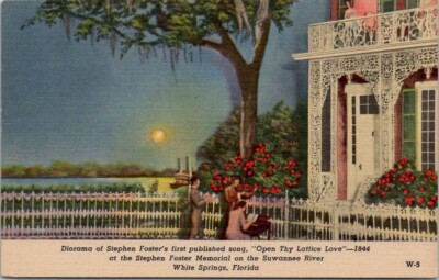 Open thy Lattice Love Vintage Postcard Wpc3