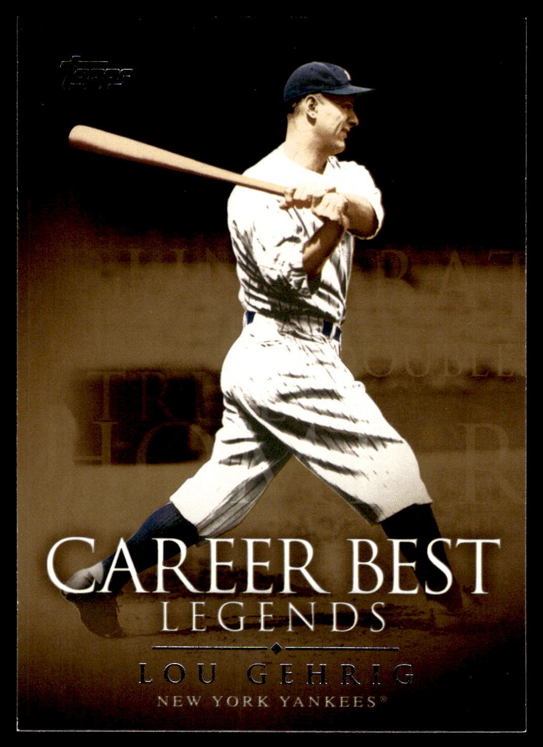 2009 Topps #LGCB-LG Lou Gehrig Legends of the Game Career Best Card