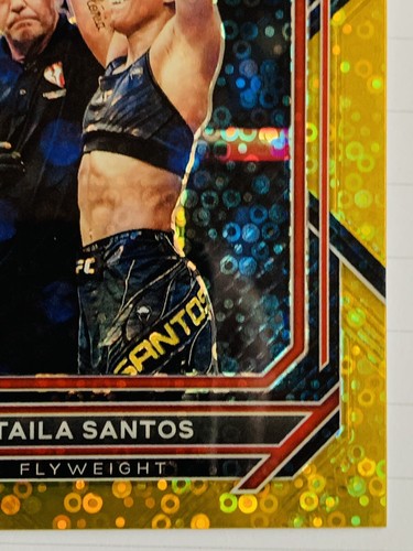 2023 Prizm UFC Gold Disco /10 Taila Santos #118 - Picture 3 of 9