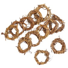 Group of 12 Natural Dried 2" Mini Grapevine Wreaths