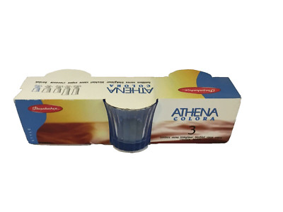Pasabahce Athena Tumbler  Glasses from Turkey Ice Blue #42937 Set of 3 NEW!